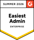 Decisions G2 Easiest Admin badge, Meeting Management and Board Management, Enterprise, Summer 2026
