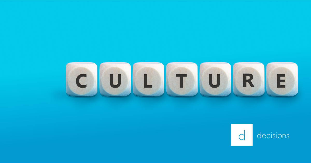 the word culture shaped like bobble cubes against a blue background