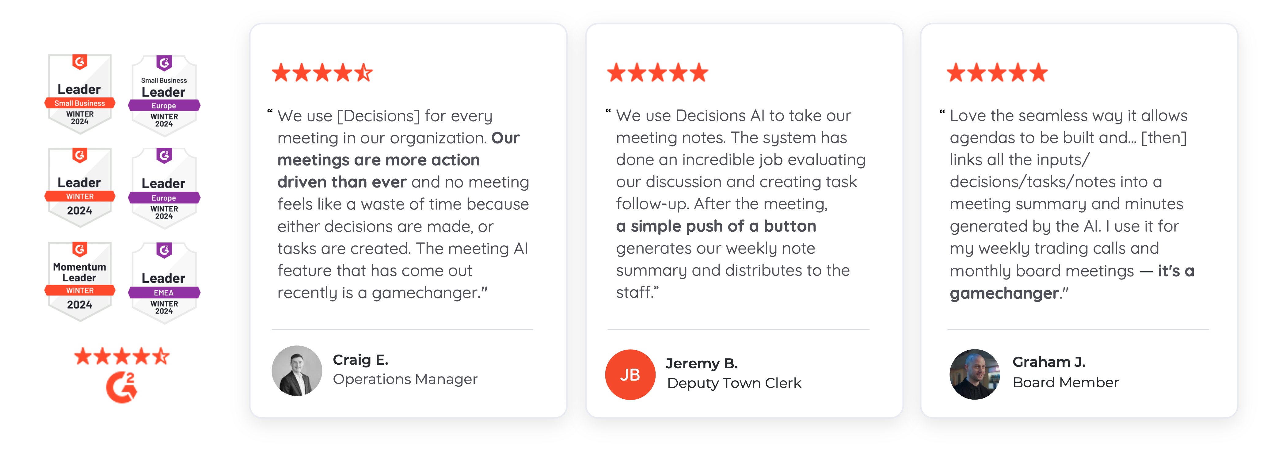 Featured AI Reviews From G2 Featured AI Reviews From G2