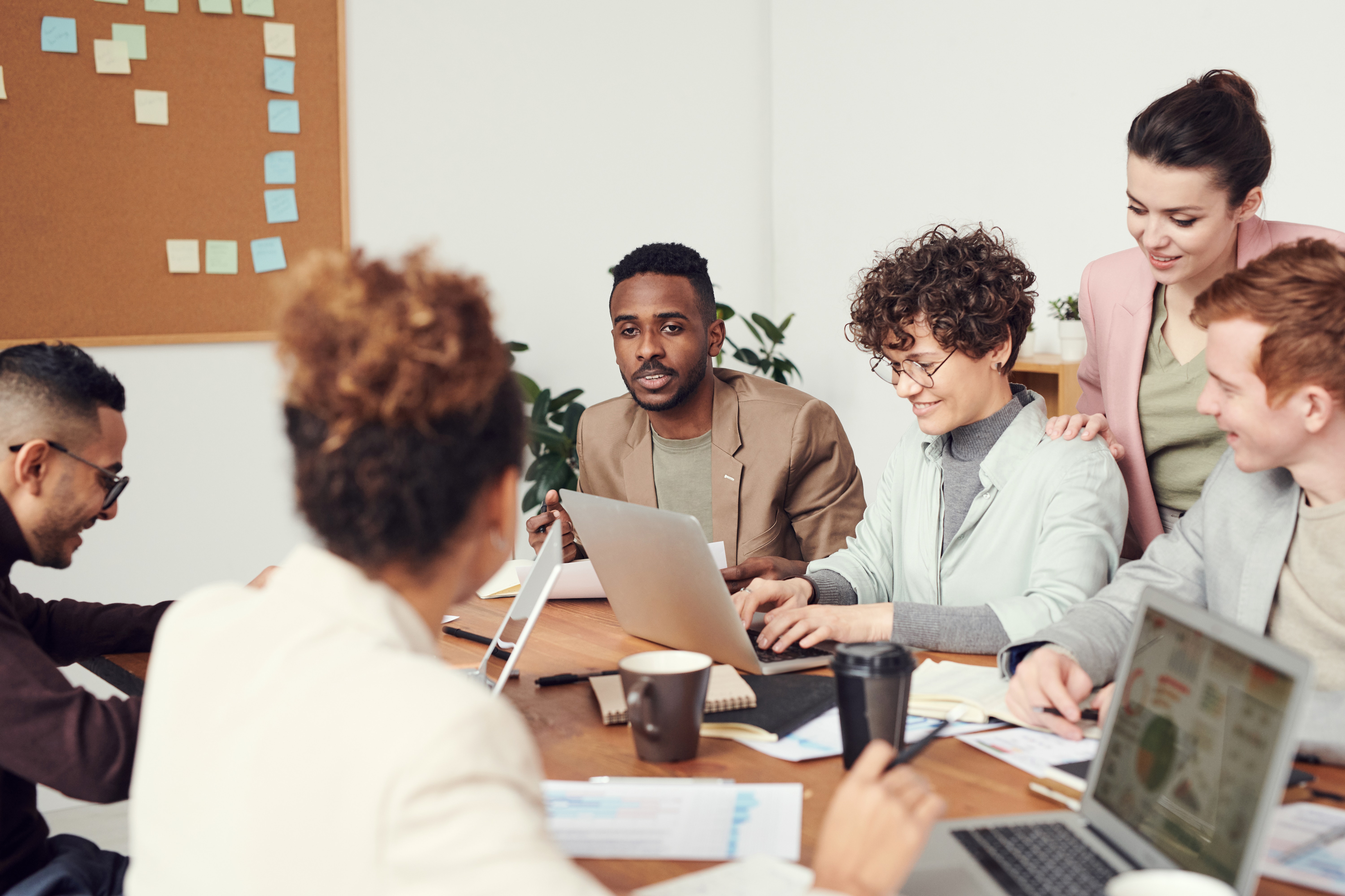 Young professionals at a work meeting