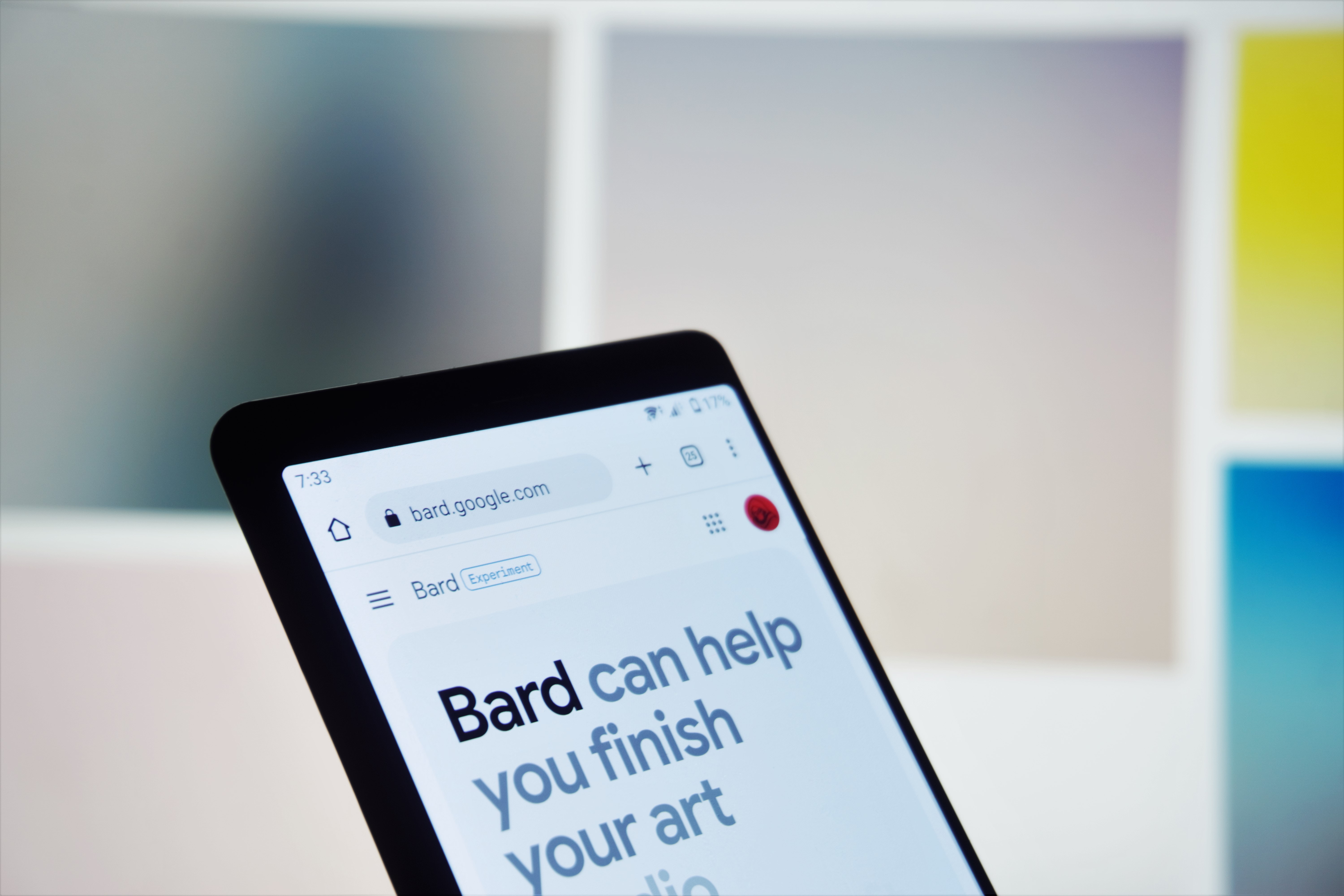 Google Bard being used on a mobile device -pexels-mojahid-mottakin-16115909