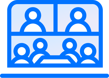virtual hybrid & in-person meeting format icon