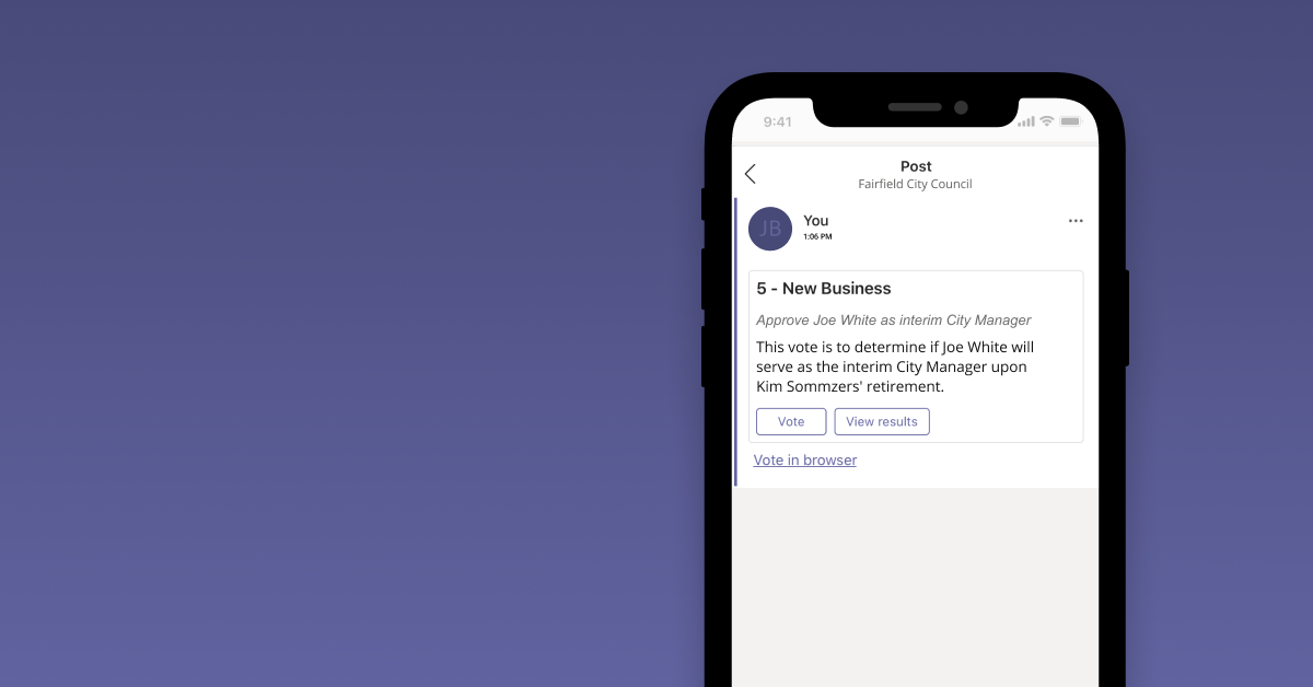 can you do voting in microsoft teams